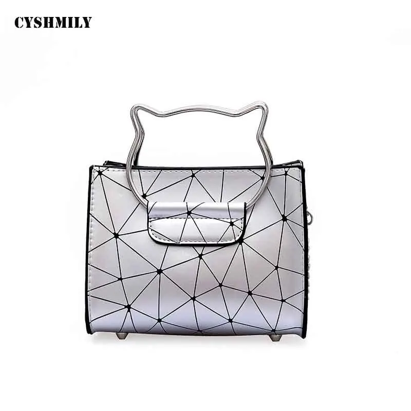 CYSHMILY Cat клапаном для женщин сумки на плечо мода решетки алмаза через новый дизайн