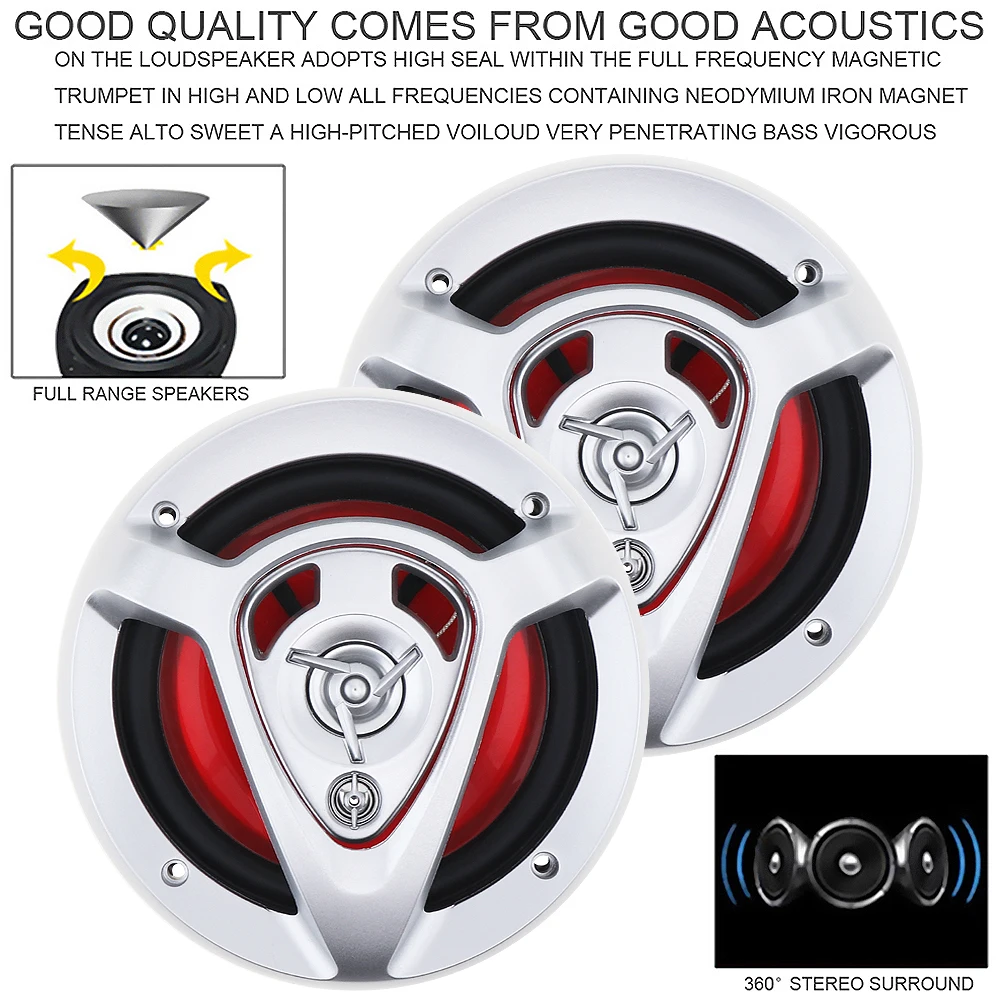 XS GT6037 2 шт. 6 5 дюйма 220 Вт автомобильный коаксиальный HiFi динамик для двери