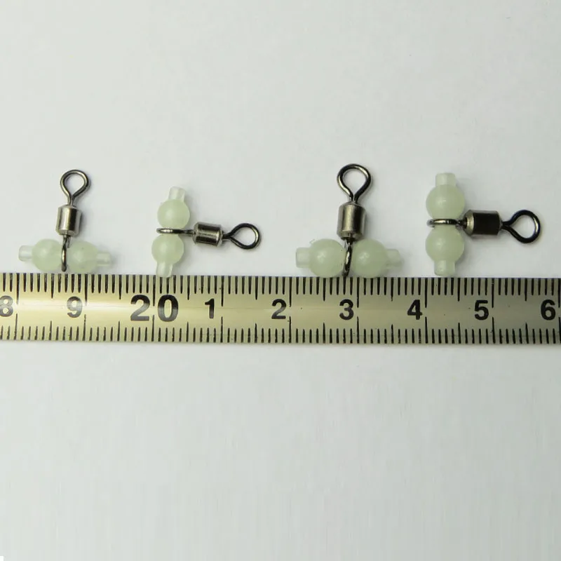 Люминесцентные рыболовные Вертлюги INFOF 200 шт. вращающиеся из стального сплава для