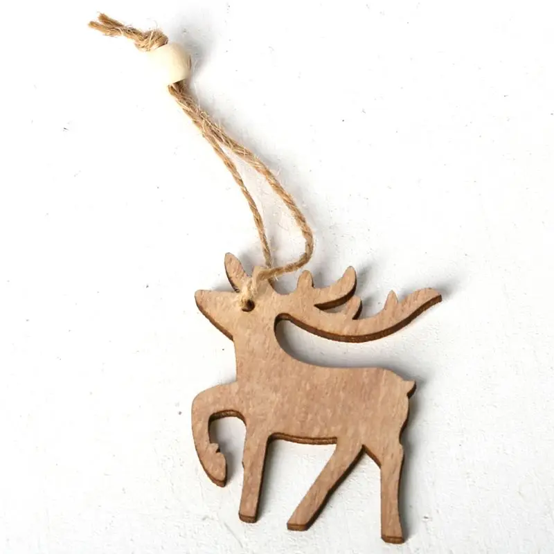 3 шт./компл. винтажная подвеска с рождественским оленем и веревкой украшение из
