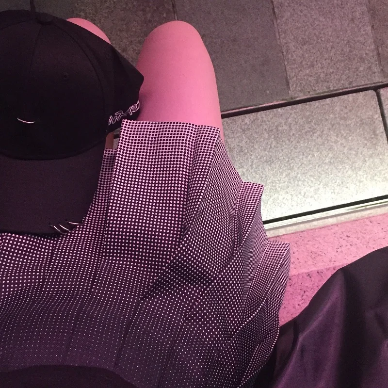 Новая Винтажная клетчатая короткая юбка Harajuku с высокой талией плиссированная