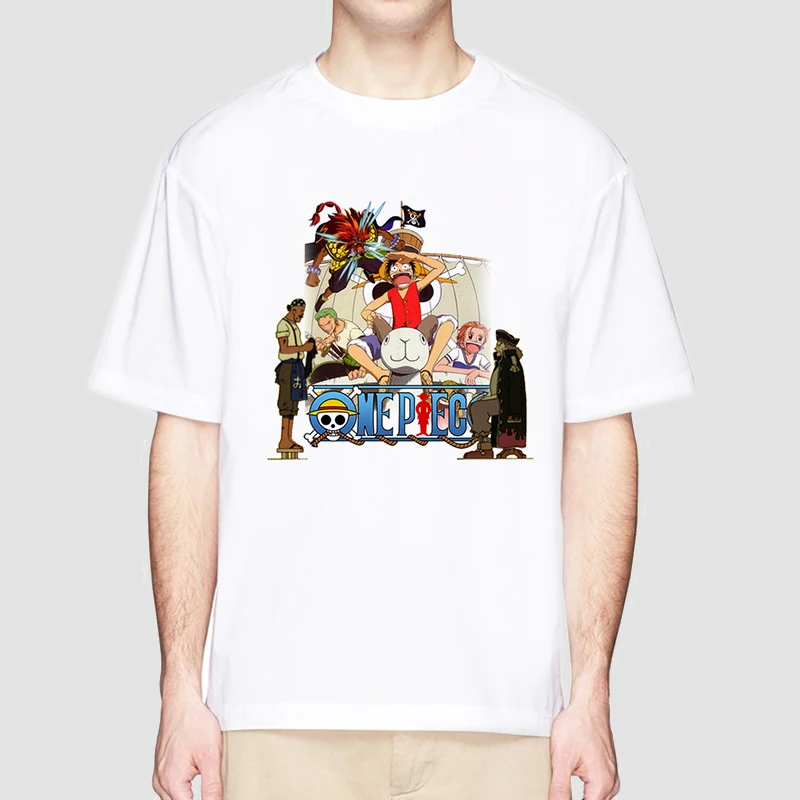 Аниме one piece Новые летние модные Дизайн Мужская футболка короткий рукав Hipster Топы