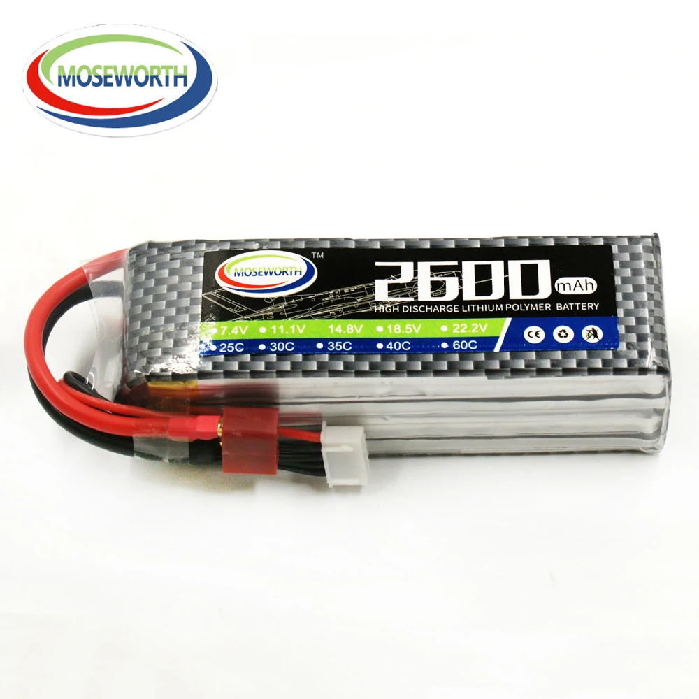 Аккумулятор Lipo 4S 14 8 в 2600 мАч 35C для игрушек с дистанционным управлением