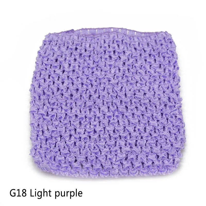 light purple 35 цветов, 6 дюймов, эластичная повязка на грудь для малышей, вязаная крючком повязка на голову, юбка-пачка «сделай сам» топы-трубы, одежда, одежда - Цвет: light purple