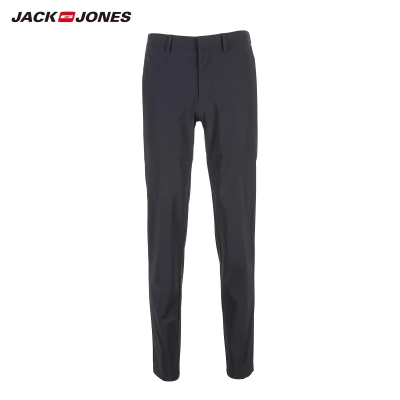 Мужские облегающие прямые брюки JackJones Стрейчевые штаны из лайкры базовая мужская