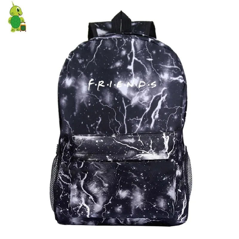 10 Рюкзак для друзей Mochila, повседневные дорожные сумки для женщин и мужчин, рюкзак для ноутбука, светящиеся школьные сумки для подростков, мальчиков и девочек, детский рюкзак для книг - Цвет: 10