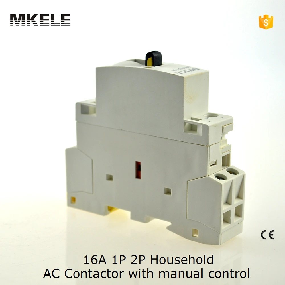 MKWCT-16M 1no+1nc 220/240V Coil 16A 2 Poles 2P Household Module AC Contactor AC250V with manual control | Обустройство дома