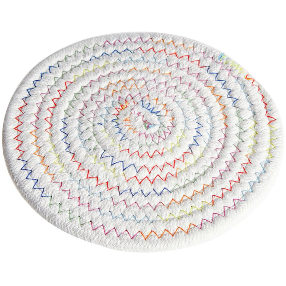 Простой хлопковый матрас круглая плетеная подставка коврики для стола простые