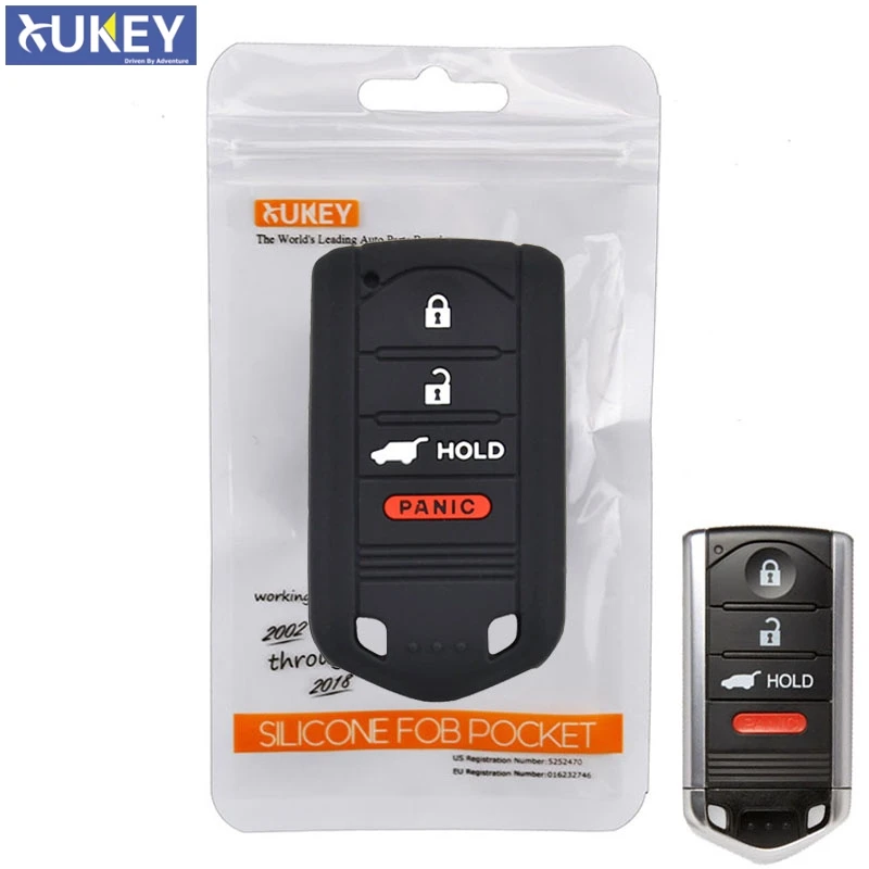 Силиконовый чехол для дистанционного ключа для Acura ILX RDX ZDX TL 2009-2015, чехол-Обложка для брелока с 4 кнопками