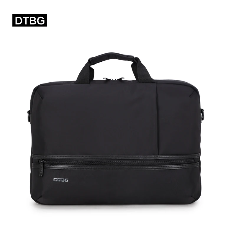 DTBG Классическая деловая сумка для ноутбука, однотонная черная офисная сумка-мессенджер, портфель для мужчин и женщин, Компьютерная сумка для 15,6 дюймов, сумка для ноутбука