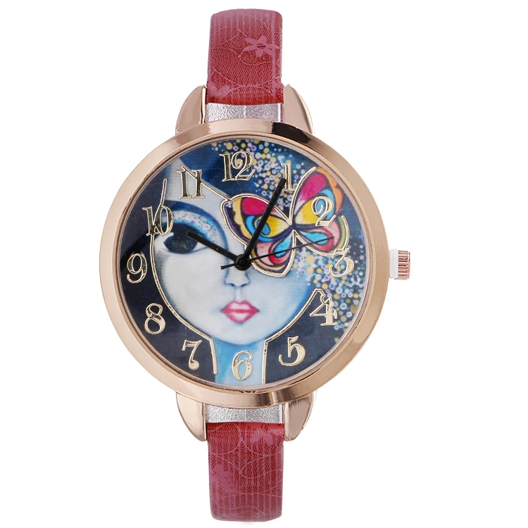 Кожаные женские часы-браслет с бабочкой для девушек часы Qaurtz модные роскошные reloj