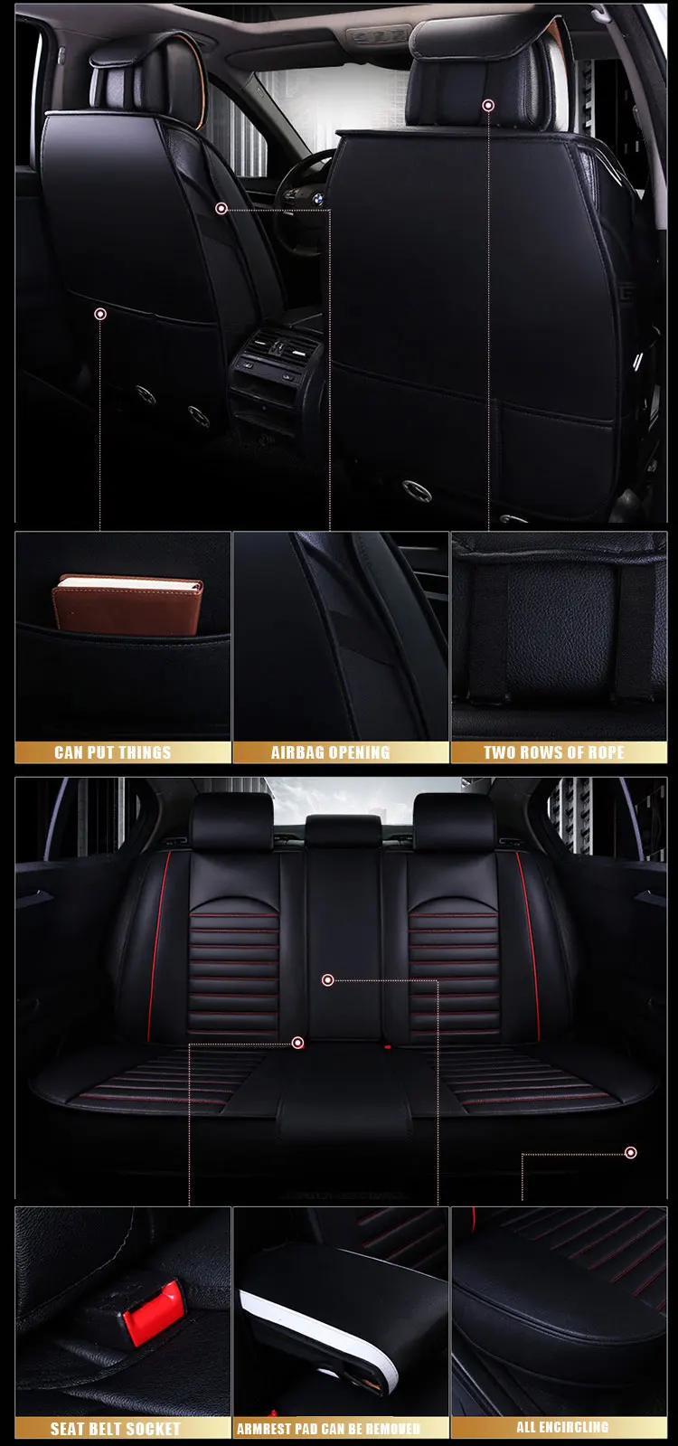 Универсальный из искусственной кожи чехлы для сидений автомобиля Alfa Romeo 147 156 159 166 Giulia Giulietta Mito Stelvio защитное покрытие автомобильного сиденья