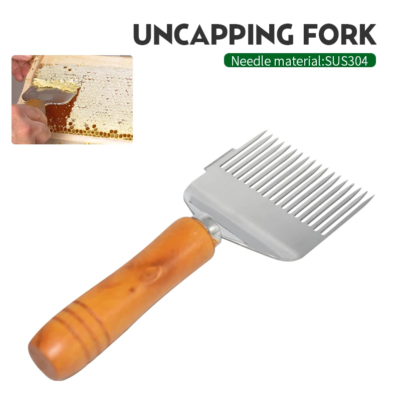 Фирменный пчеловодческий инструмент 1 шт. вилки из дерева и нержавеющей стали для