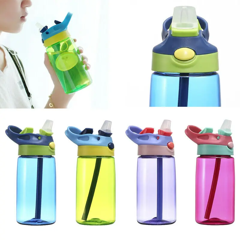 400ML Kids Boys Girls Outdoor Hot Juice Water Bottle With Straw | Дом и сад