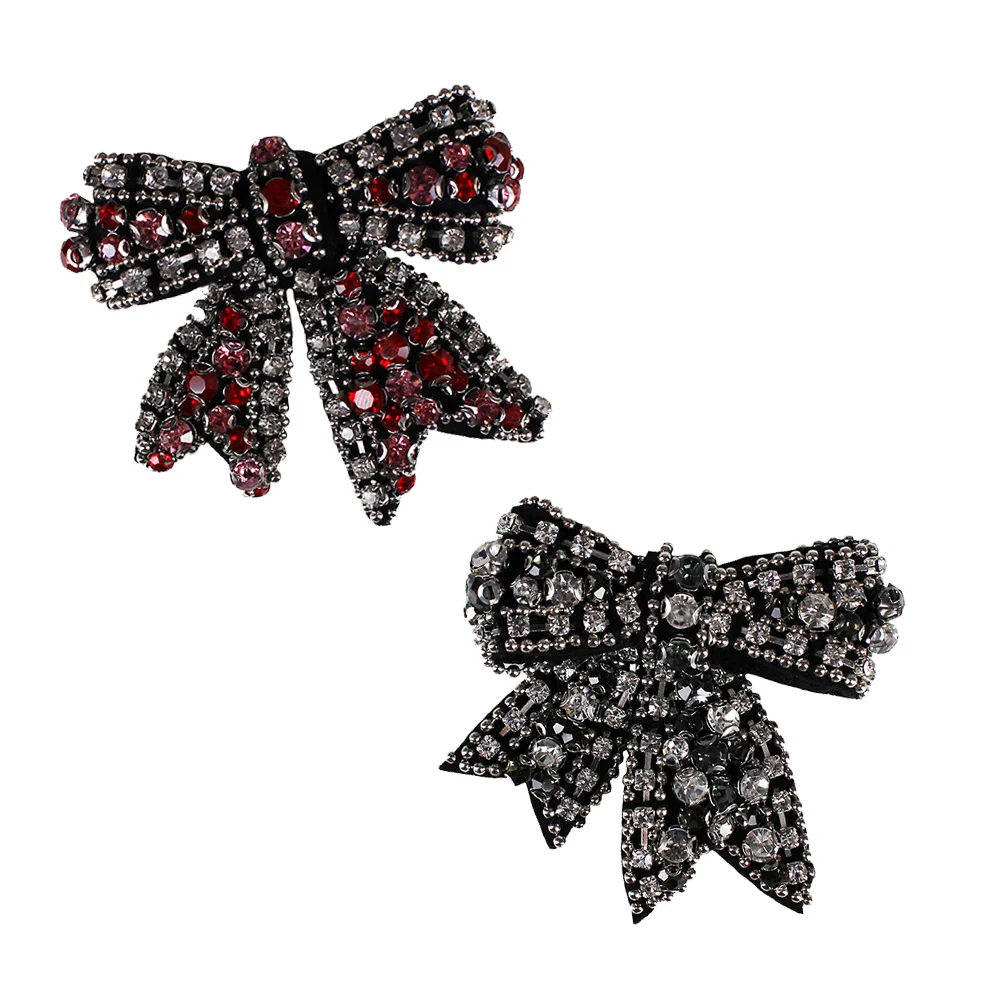 10 шт. вышитый бисером алмазный бант патчи Кристалл Аппликация Скрапбукинг значок