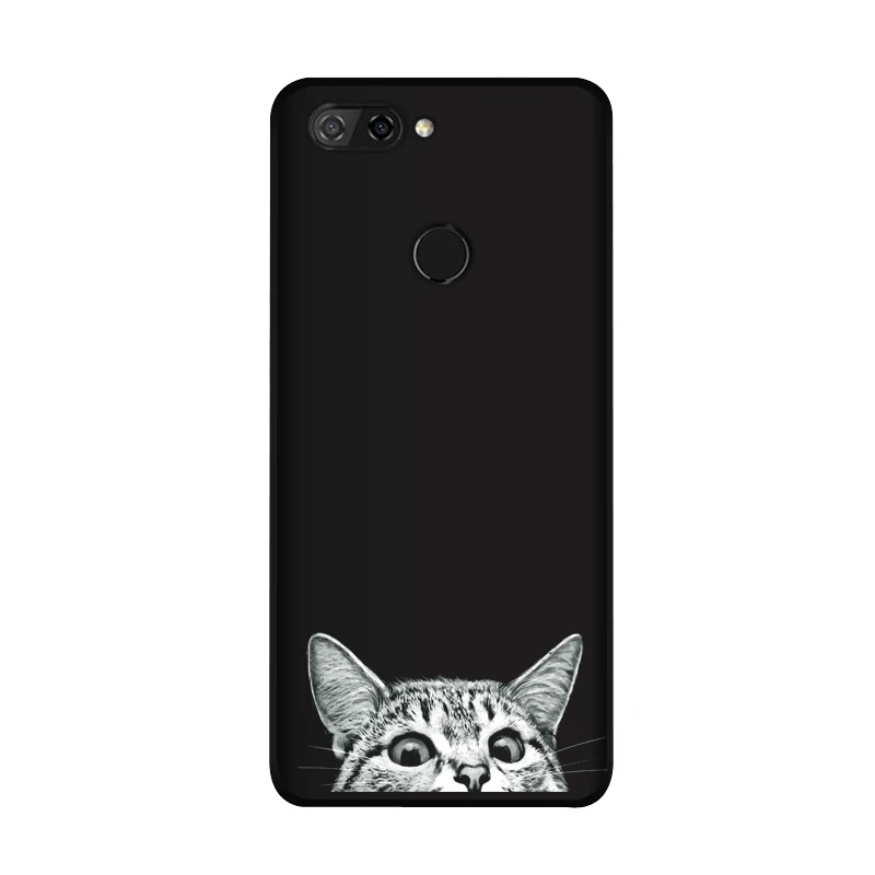 19 Мягкий силиконовый чехол QAQsam для zte Blade V9 5,", Чехол с рисунком, матовый чехол для телефона с изображением цветов и кошек - Цвет: 19