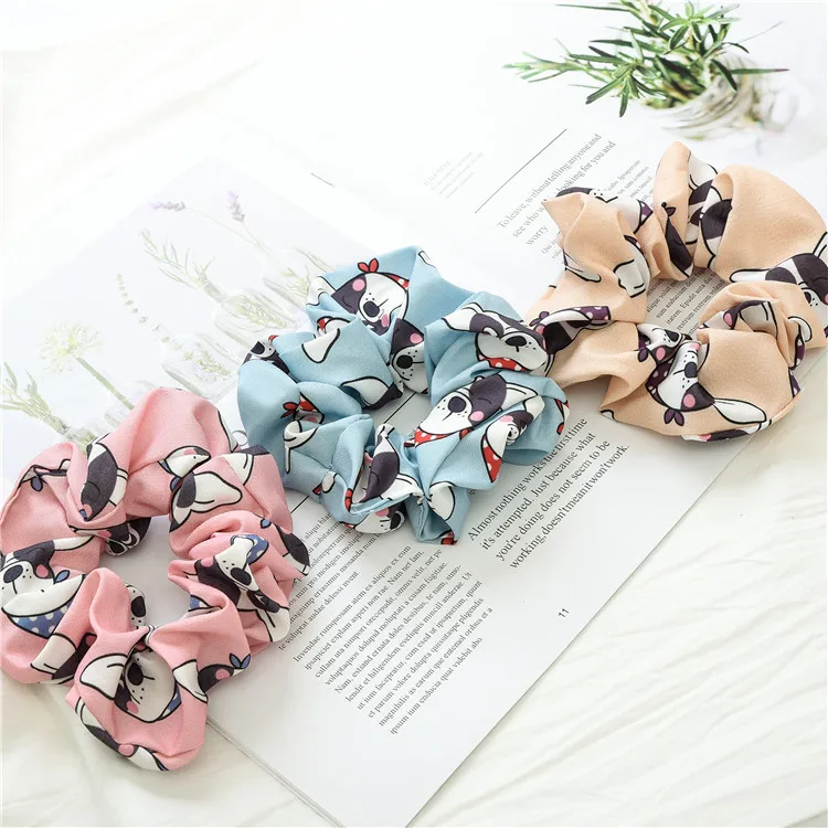 

Girls pure color hair adorn New cross hair lady Fashion Rope headdress Flower Rubber Bands Small Adorn Article--A bag of three