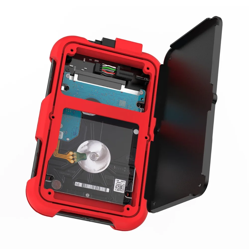 Чехол ORICO 2,5 ''с тройной защитой для жесткого диска с разъемом для кабеля 4 ТБ с поддержкой UASP и отделкой водонепроницаемый пылезащитный противоударный силиконовый дизайн