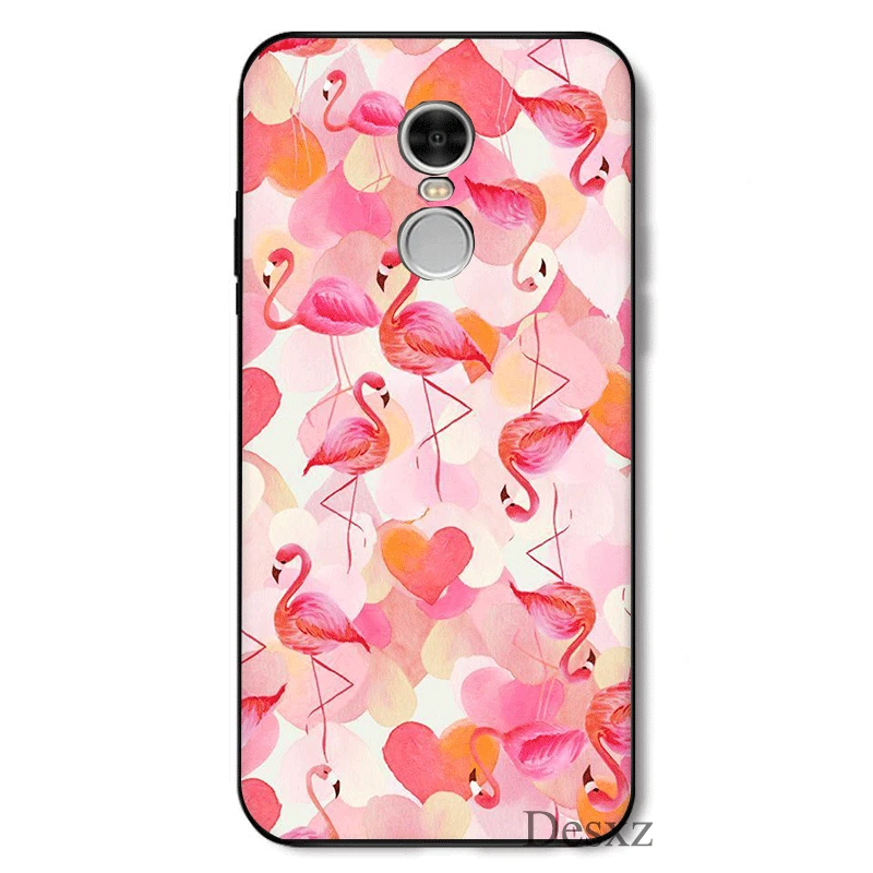Силиконовый чехол с Фламинго цветочным узором для Redmi Note 4 4X5 6 Pro 5A Prime