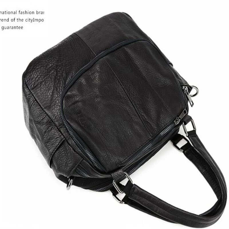 

Han Style First Layer Cow Leather Retro Single Shoulder Messenger Bags Spring Fashion Black Travel Genuine Leather Shouler Bags