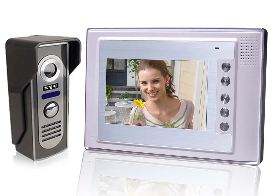 

Video Door Phone Intercom 7" LCD Color Doorbell Intercom Kit 1 Camera 1 Monitor