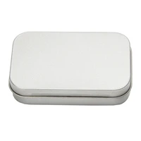 metal tin silver flip small storage box case organizer for money coin candy keys y4qb