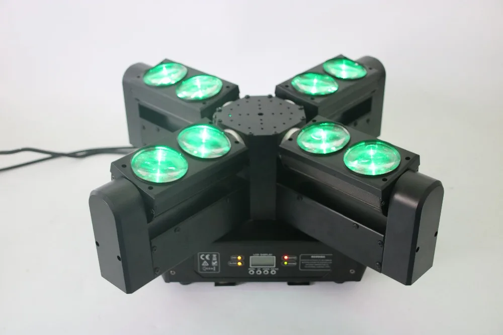 2018 Новое поступление 8x12 Вт rgbw 4 в 1 cree led Луч движущаяся головка dmx сценическое
