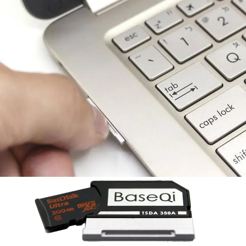 Оригинальный алюминиевый адаптер для карты Micro SD MiniDrive от Baseqi ноутбука с откидной