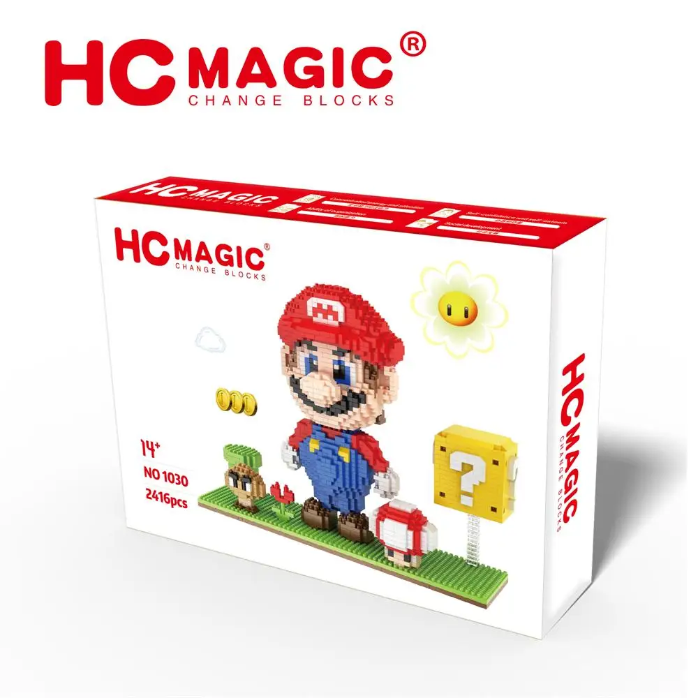 HC Конструкторы "Magic" Супер Марио и Луиджи мультфильм модель блок аниме Yoshi аукцион фигурка здания обучающие игрушки для детей, подарки для детей