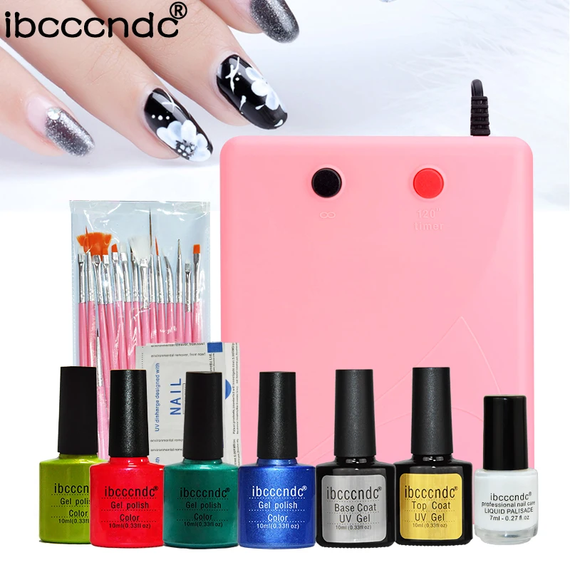 Профессиональные инструменты для маникюра 36 Вт УФ лампа + 10 мл основание ногтя