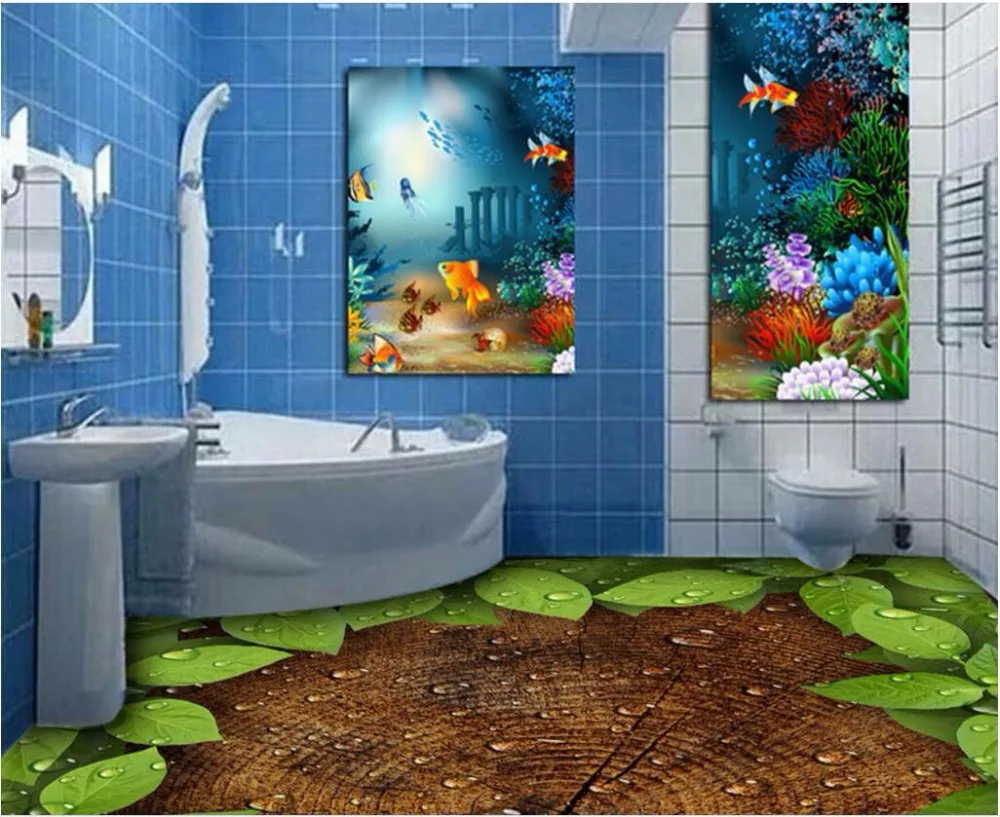 Фотообои на заказ, обои, тату, 3D, самообработанные деревья, год, водная плитка, напольный для ванной и спальни, живопись