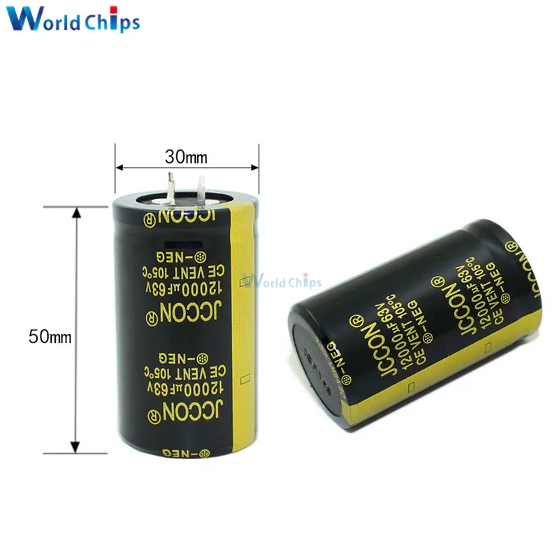 Diymore алюминиевый электролитический конденсатор 63V 12000 мкФ 30X50mm Высокочастотный