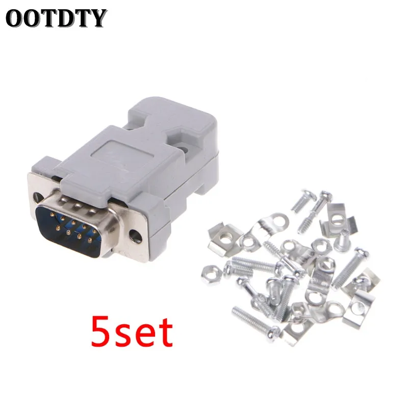 OOTDTY 5шт./лот DB-9 DB9 RS232 Штекерный разъем с гнездом D-Sub 9-контактный PCB | Разъемы
