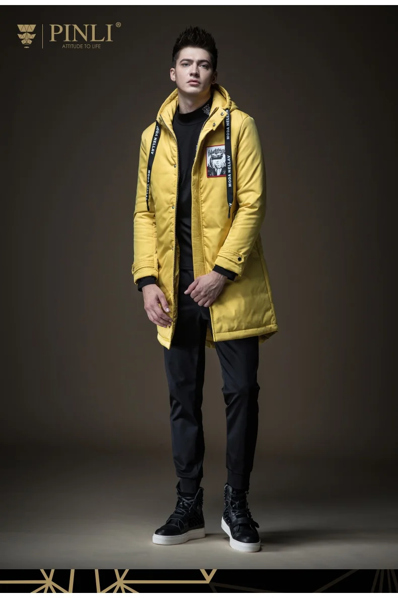 Зимние куртки, мужские куртки, Chaquetas Hombre Casacos, мужская куртка, Pinli Pin Li, новая мужская одежда, костюм, Молодежная шапка средней длины, B184305608