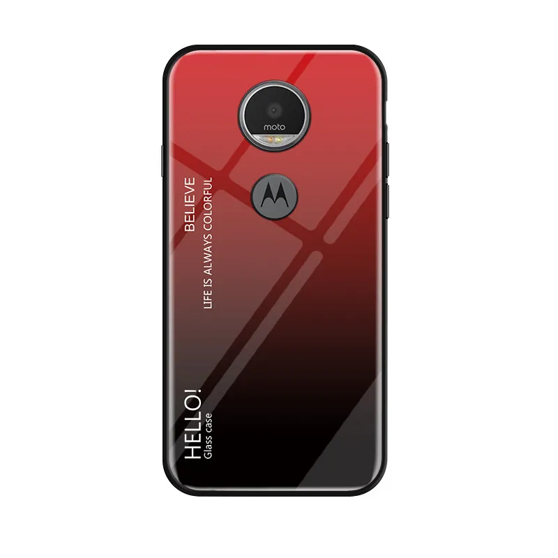 Модный прозрачный цветной чехол из закаленного стекла для Motorola Moto G6 Play, силиконовый чехол для Motorola Moto G6 Play, чехлы для телефонов