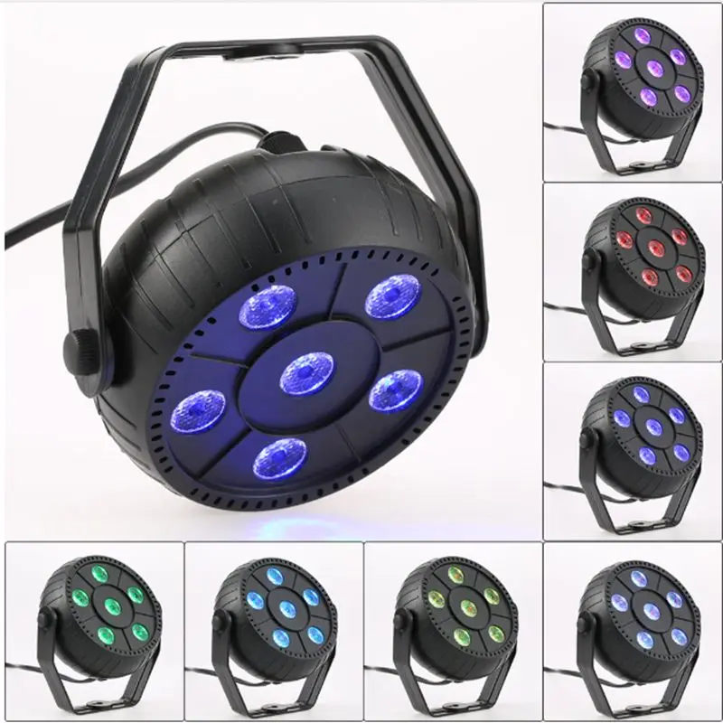 KZKRSR AC90-240V Portable 6 Led 3 In 1 Stage Light 9w Disco Party Laser DJ KTV Wash RGB Effect Equipment Home | Лампы и освещение