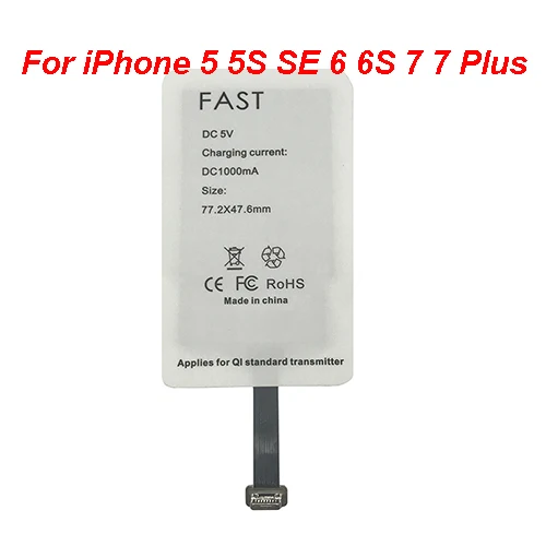 Ультратонкое Беспроводное зарядное устройство EYON TI для iPhone SE 6S 7 Plus SAMSUNG S4 S5 Note 4 - Тип штекера: For i5S SE 6 6S 7Plu