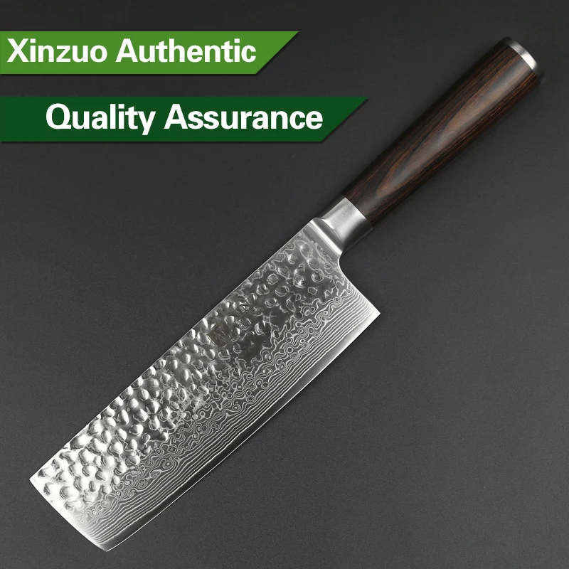 XINZUO 5 шт. набор кухонных ножей Дамасская сталь шеф повар резьба ножи для резки