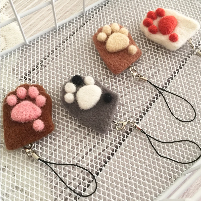 DIY ремесла кукла из фетра шаблон кошка коготь следы ладонь ручной работы дети Войлок формы 7 стиль шерсти фетр ручной работы животные инструменты