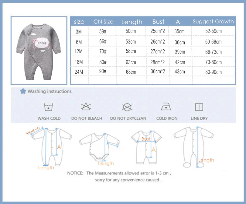 Для новорожденных комбинезон с длинными рукавами Зима нижнее бельё для девочек