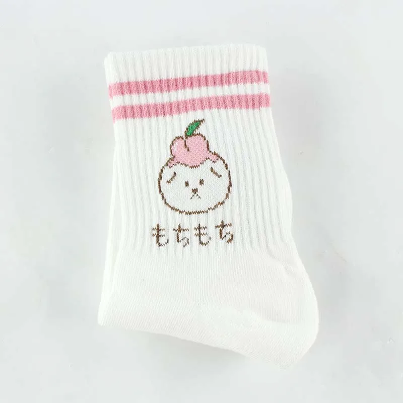 [COSPLACOOL] милые японские носки с изображением животных, забавные носки Kawaii фруктовые носки, художественные белые носки для женщин, новинка, Harajuku Chaussette Femme - Цвет: 6