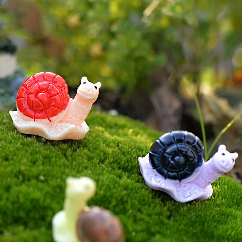3 шт./лот миниатюрная фигурка улитки декоративная статуя для миниатюрного