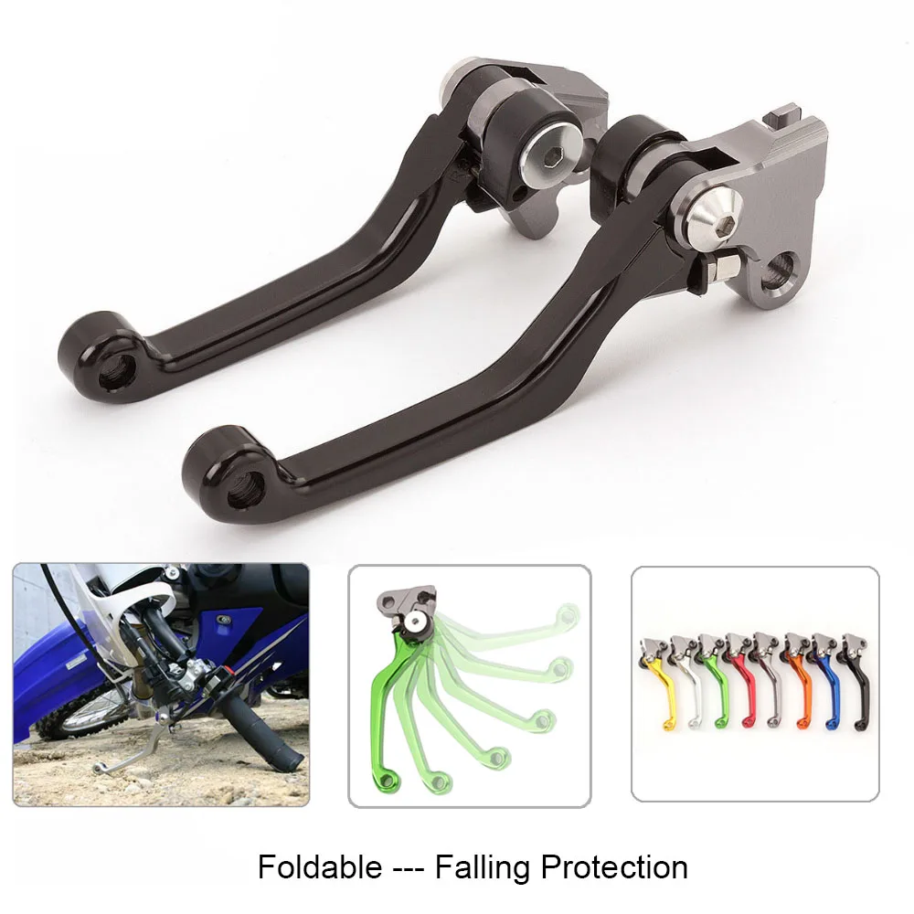 Складной рычаг сцепления поворотного тормоза CNC для мотоцикла питбайка Kawasaki KLX125