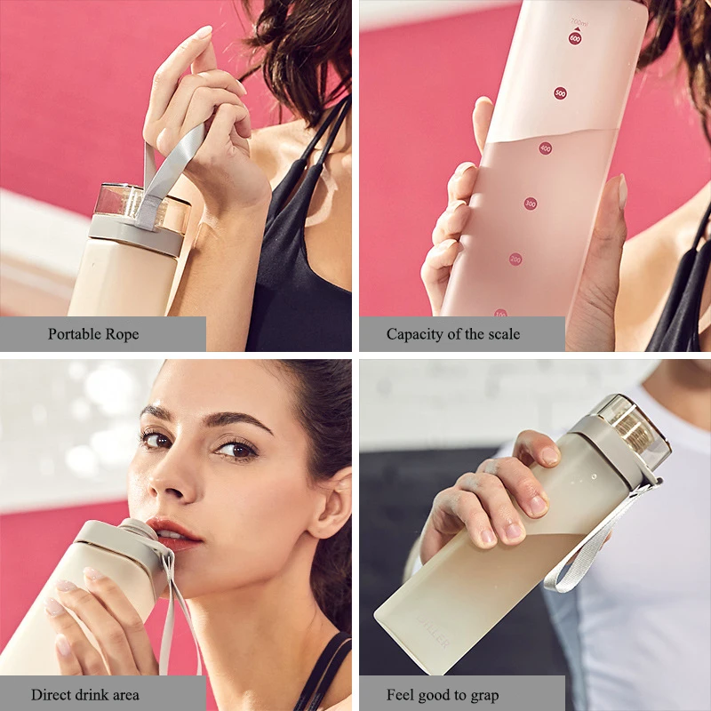 Креативная квадратная пластиковая бутылка для воды Спортивная детский