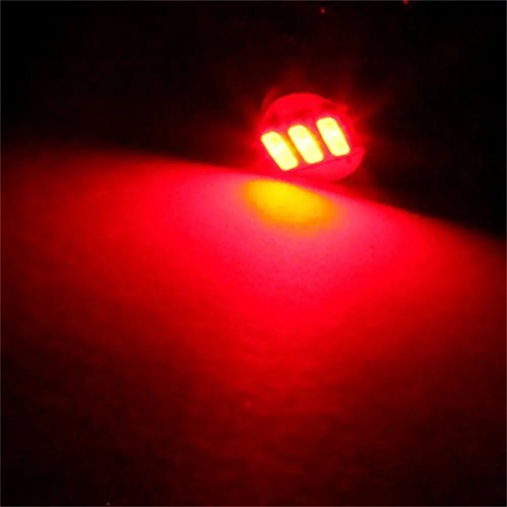 Красный DIN 10X T5 5050 1SMD 12V автомобильные лампы освещения приборов Авто Клин светильник Led для приборной панели Калибровочные лампы белый красный синий зеленый желтый - Испускаемый цвет: Красный