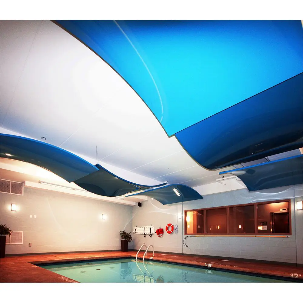 

glossy stretch ceiling and lack foil stretch ceiling for ceiling and wall deccoration