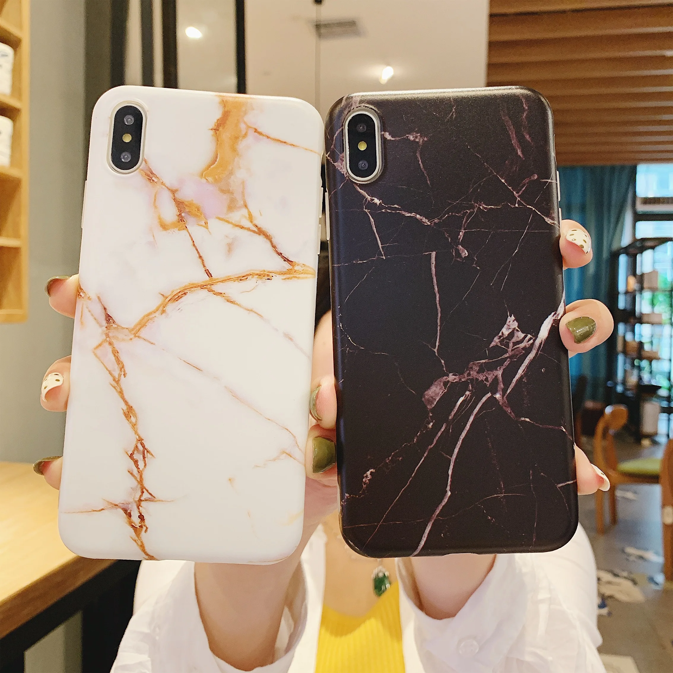 Мраморный чехол для iPhone 7Plus 8 Plus роскошный мягкий силиконовый чехол-накладка