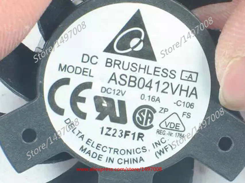 Delta Electronics ASB0412VHA C106 DC 12V 0.16A 23x23x20 мм 3 провода Сервер вентилятор охлаждения|Кулеры и