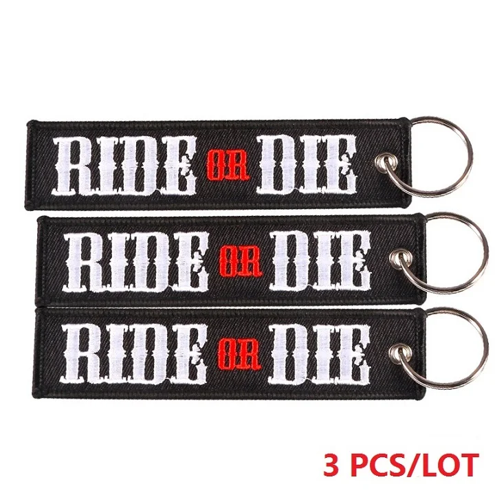 RIDE OR DIE Remove Before Flight авиации подарки цепочка для ключей с брелоком для мотоциклов, скутеров и ключи для автомобиля Брелки брелок OEM Ювелирное Украшение, 3 шт./лот - Цвет: RIDE OR DIE