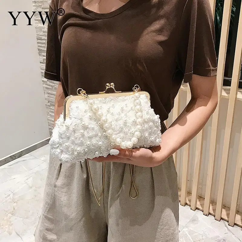 

Women Shell Shape Clutch Bag With Plastic Pearl Female Day Clutch Wedding Purse Party Gold Clutches Fashion Tote Handbag